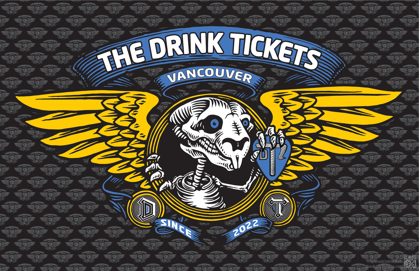 Poster - Winged Marmot - Blue - Signed by the band